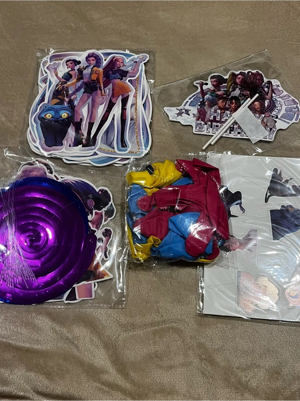 K-Pop Demon Hunters themed birthday party decoration supplies kit